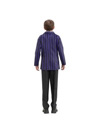 UNIFORME SCHWARZ / VIOLETT JUNGE 3 TEILE MITTWOCH - WEDNESDAY © 152CM