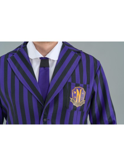 WEDNESDAY © MAN SCHOOL UNIFORM BLACK / VIOLET 3 PIECES S