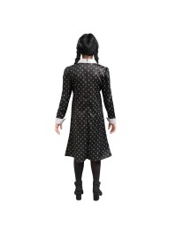 ROBE NOIRE A MOTIFS MERCREDI - WEDNESDAY © 152CM