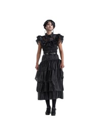 WEDNESDAY © PROM NIGHT BLACK DRESS 2 PIECES XS