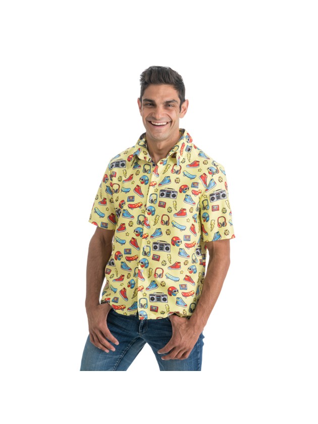 CHEMISE JAUNE ANNEES 90 XL