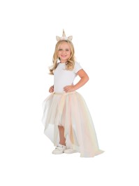 SET FEE EINHORN PASTELL - 2 TEILE TUTU UND HAARREIF Einheitsgröße
