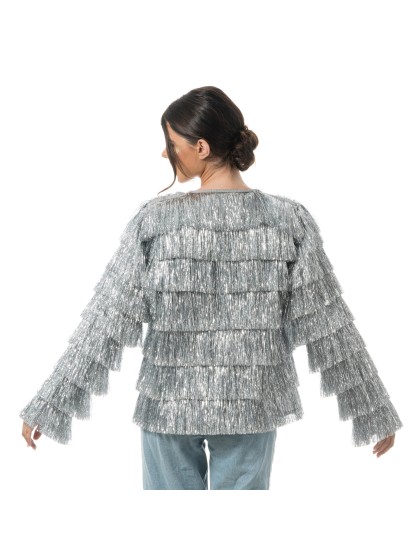 SILVER TINSEL JACKET L