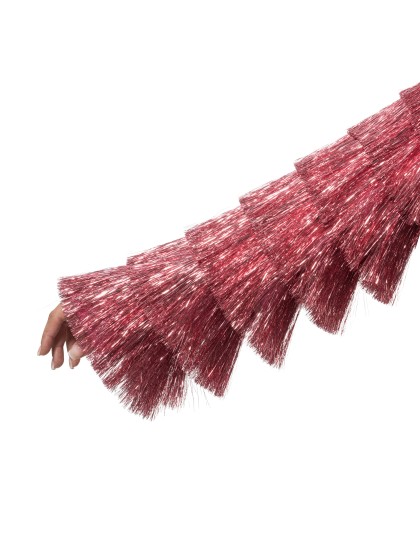 VESTE SCINTILLANTE A FRANGES ROSE M