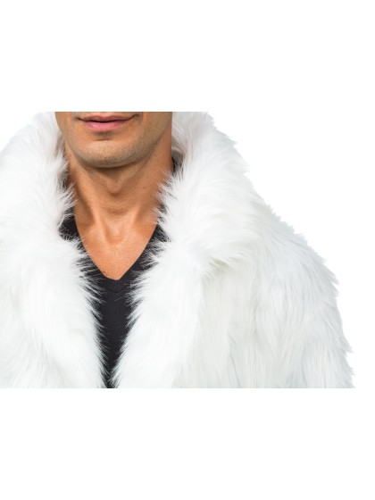 MANTEL KUNSTFELL WEISS M