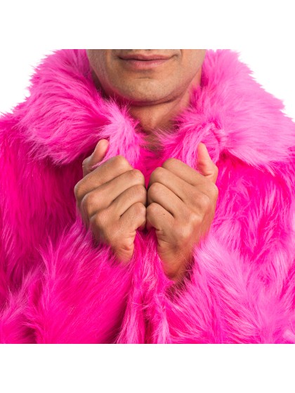 MANTEL KUNSTFELL FUCHSIA XXL