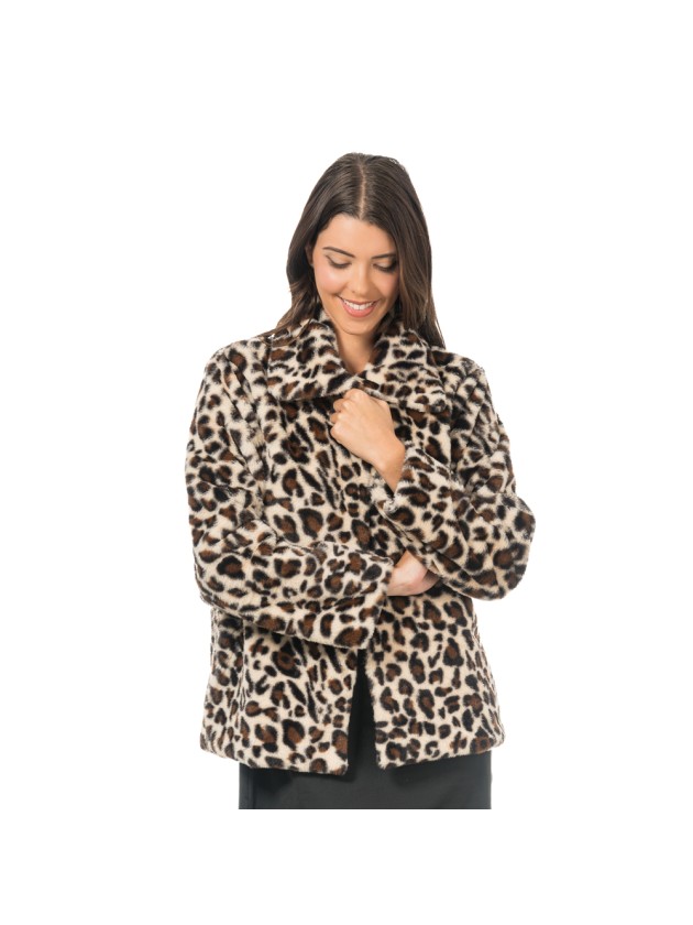 JACKE BEDRUCKT LEOPARD FRAU L