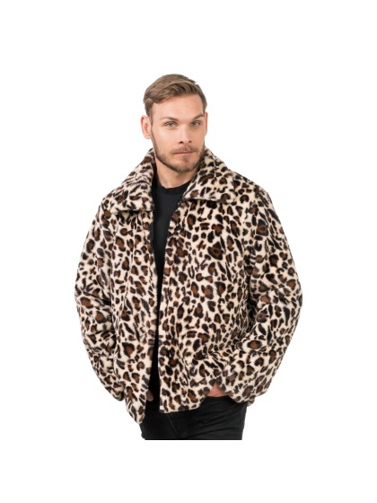 JACKE BEDRUCKT LEOPARD MANN XL