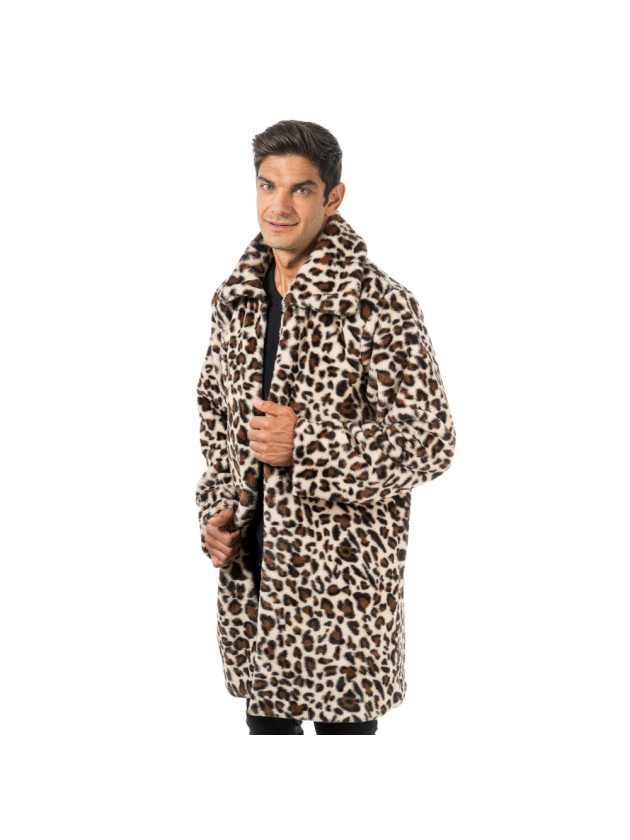 MANTEAU IMPRIME LEOPARD HOMME XXL