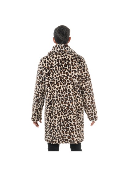 MANTEL BEDRUCKT LEOPARD MANN XXL