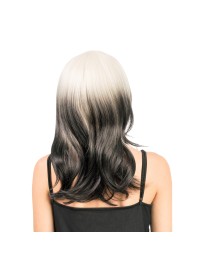 PERÜCKE BILLIE SCHWARZ UND WEISS 48CM