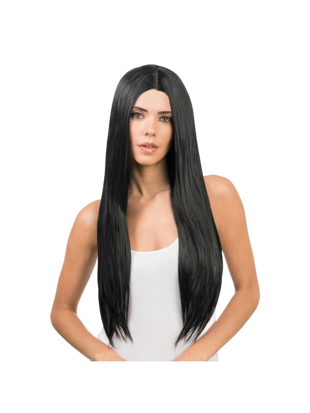 PERRUQUE KEYLA CHEVEUX LONGS NOIR 73CM