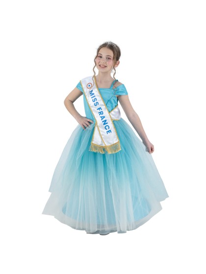 ROBE BLEUE MISS FRANCE © 116CM