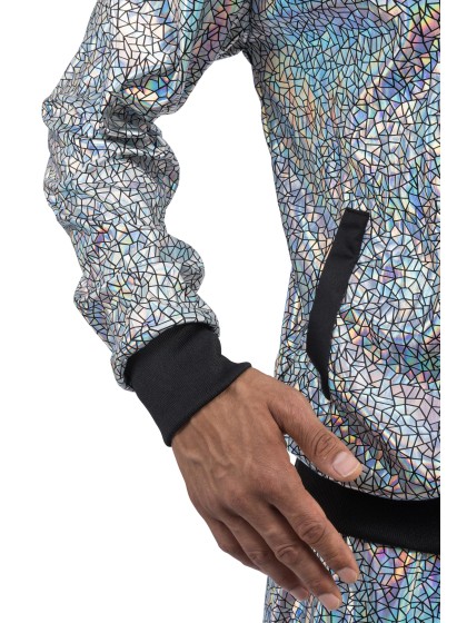 SET JOGGING GEOMETRIQUE SCHILLERND SILBER 2 TEILE XL