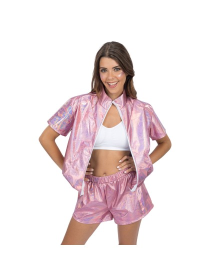 ENSEMBLE VESTE ET SHORT IRISE ROSE 2 PIECES L