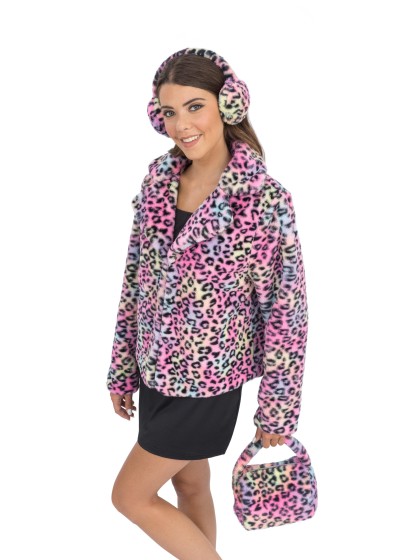 JACKE BEDRUCKT LEOPARD MEHRFARBIG FRAU M