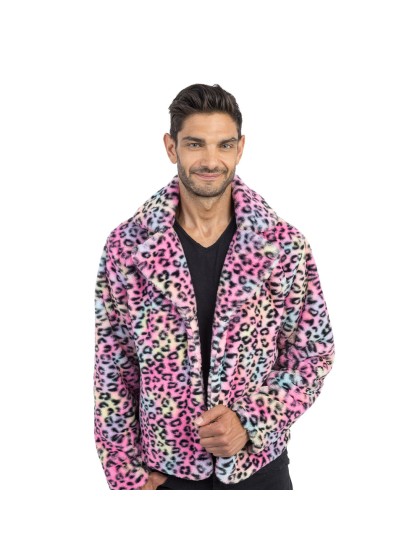 VESTE IMPRIME LEOPARD MULTICOLORE HOMME L
