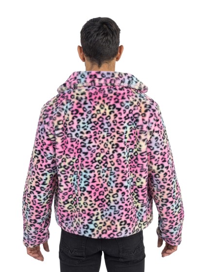 JACKE BEDRUCKT LEOPARD MEHRFARBIG MANN XXL