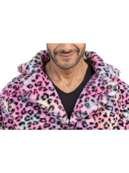 JACKE BEDRUCKT LEOPARD MEHRFARBIG MANN XXL