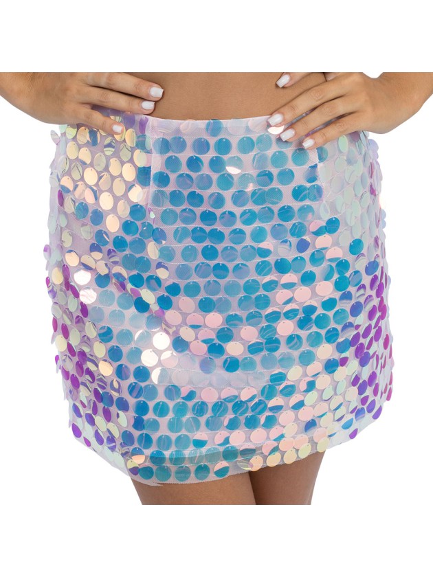 JUPE ROSE SEQUINS IRISES S