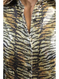 HEMD TIGER GOLD PAILLETTEN FRAU M