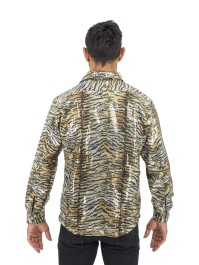 HEMD TIGER GOLD PAILLETTEN MANN XL