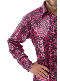 HEMD TIGER ROSA PAILLETTEN MANN M