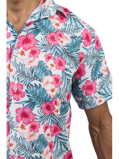 HEMD HAWAIENNE HIBISCUS M