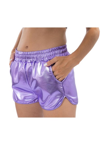SHORT METALLISCH VIOLETT M
