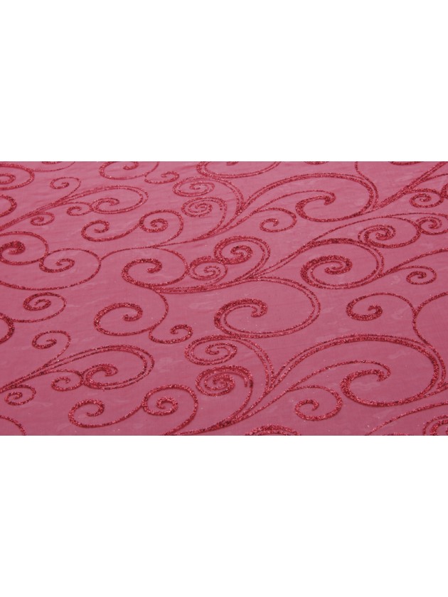 TISCHLÄUFER ORGANZA ROUGE/ROUGE 36CM X 5M