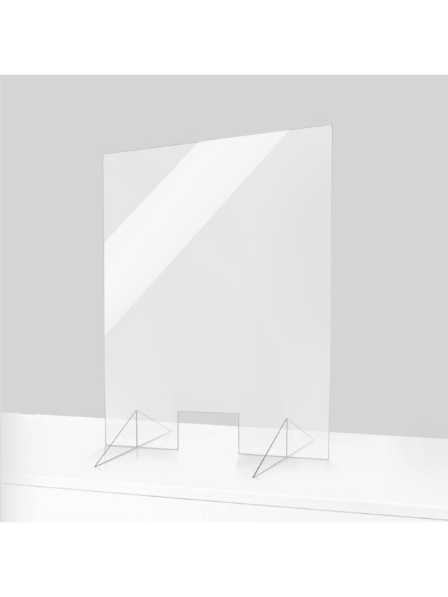 PROTECTION COMPTOIR PLEXIGLASS 75CM X 50CM X 30CM