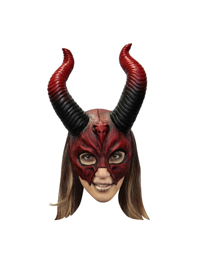 MASQUE DIABLE ROUGE CORNES 