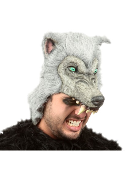 GRAY WOLF HELMET MASK 