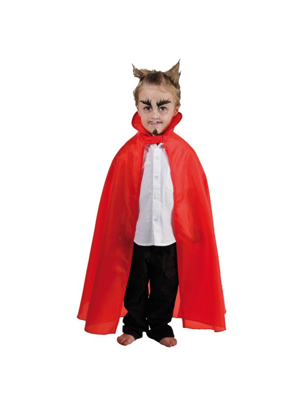 RED TAFFETA CAPE 85CM 