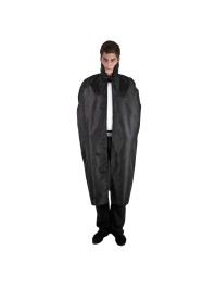 BLACK TAFFETA CAPE 127CM 