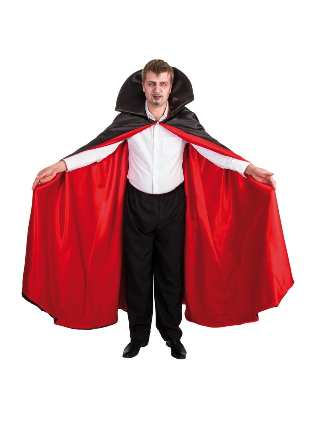 CAPE VAMPIRE SUPER LUXE ROUGE ET NOIR  170CM