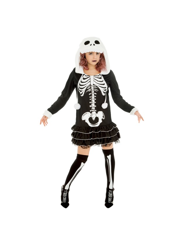 HOODED LADY SKELETON 2 PIECES 140CM