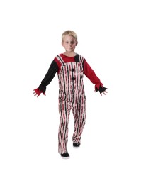 CLOWN LATZHOSE GESTREIFT JUNGE 2 TEILE 152CM