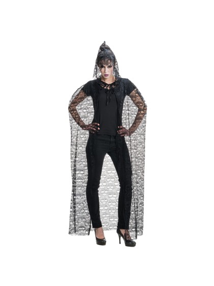SKULL LACE CAPE 145CM 