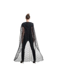 SKULL LACE CAPE 145CM 