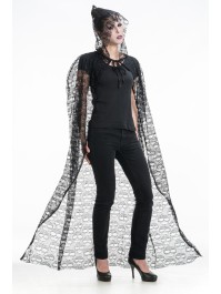 SKULL LACE CAPE 145CM 