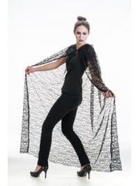 SKULL LACE CAPE 145CM 