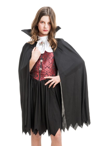 VAMPIRIN THEODORA - KLEID MIT UMHANG 2 TEILE 152CM