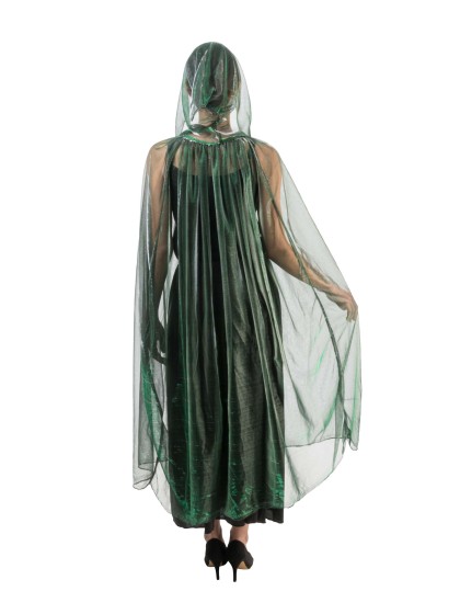 CAPE A CAPUCHE VERT IRISE TU - 120CM