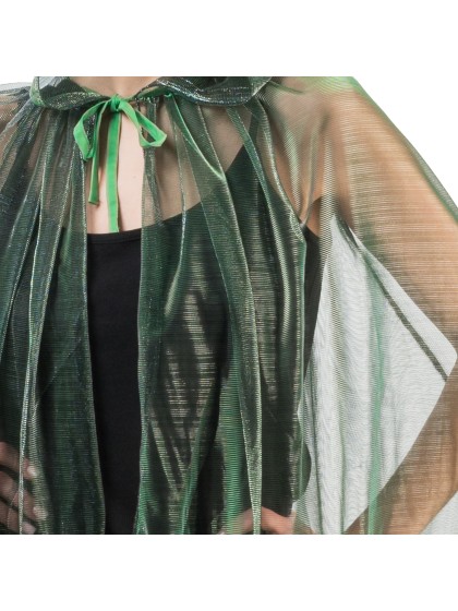 CAPE A CAPUCHE VERT IRISE TU - 120CM