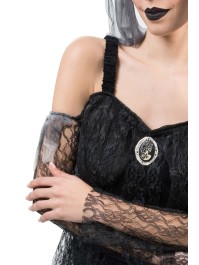 ROBE MARIEE GOTICA VELOURS ET LAMBEAUX DENTELLE 2 PIECES L