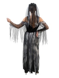 ROBE MARIEE GOTICA VELOURS ET LAMBEAUX DENTELLE 2 PIECES S