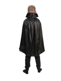 UMHANG WENDBAR SATIN ROT UND SCHWARZ KIND Einheitsgröße - 75CM