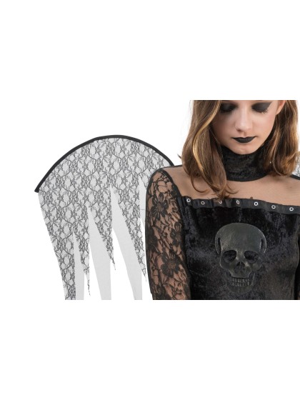 AZAELA ROBE DENTELLE NOIRE AVEC AILES 3 PIECES 128CM