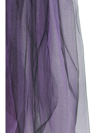 BLACK AND PURPLE LONG TULLE SKIRT L-XL